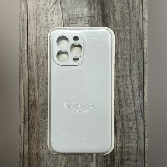 White IPhone 14 Pro Max silicone phone case, NWOT - Picture 1 of 4